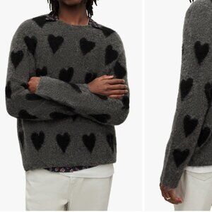 Amore Heart Crewneck Sweater AllSaints